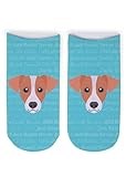 Mystic Sloth Adorable Dog Breed Design Novelty Adult Ankle Socks (Jack Russell Terrier)