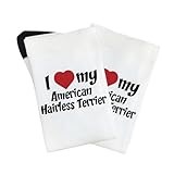 sunsetslove i love my american hairless terrier half calf sock for men
