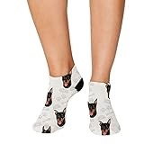No Show Socks Miniature Pinscher Dog Style A Polyester Ankle Socks Women & Men Crazy Fun Socks 1 Size