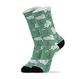 JHKKU Women's Cute Samoyed Dog Socks Soft Cozy Novetly Casual Patterned Crew Socks, 1 Pair