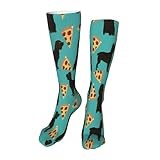 Cute Boykin Spaniel Dog Pizza Slices Food Socks For Women Teen Girls Boys-Novelty Colorful Funny Dress Cute Crew Socks - Halloween Christmas Gifts Stockings Costumes Gifts Casual Stockings 20in