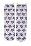 Adorable Dog Breed Design Novelty Argyle Socks (Weimaraner)