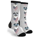 NGFF Schnauzer Sunglasses USA Men Women Casual Crazy Funny Athletic Sport Colorful Fancy Novelty Graphic Crew Tube Socks