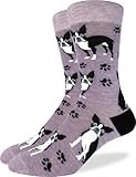 Good Luck Sock Men's Boston Terrier Dog Socks, Adult, Shoe Size 7-12