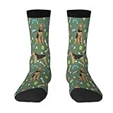 Cute Airedale Terrier Dogs Golf Toys Socks For Women Teen Girls Boys-Novelty Colorful Funny Dress Cute Crew Socks - Halloween Christmas Gifts Stockings Costumes Gifts Casual Color Contrast Stockings