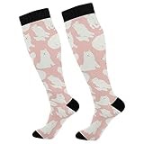 Wusikd Cute Samoyed Dog Compression Socks for Women and Men Circulation Long Socks for Athletic Running 1