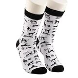 TOBGBE 2 Pairs Greyhound Socks Greyhound Lover Gift Greyhound Owner Gift for Dog Mom Dog Dad (Cotton, G-reyhound Socks), 12