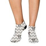 No Show Socks Italian Greyhound Dog Zigzag Polyester Ankle Socks Women & Men Crazy Fun Socks 1 Size