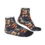 nopicsn Welcome Winter Cairn Terrier Dog Happy New Year Exceptional Breathable Ankle Socks | Comfortable, Stylish, And Durable for Men and Women