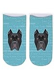 Mystic Sloth Adorable Dog Breed Design Novelty Adult Ankle Socks (Cane Corso)