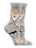 WHD Shiba Inu Socks (Gray, Medium)