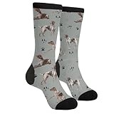Funny German Shorthaired Pointer Dog Novelty Crew Socks, GSP Casual Crazy Funny Dress Socks For Women Men Teens Gift