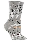 WHD Greyhound Socks for Women (Gray Heather, Medium)