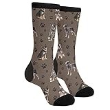 Sigouyinei Cute Australian Shepherd Australian Cattle Dog Aussie Dog Footprints Casual Funny Funky Novelty Socks For Men Women