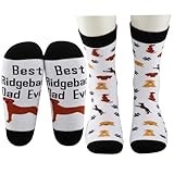 JNIAP Rhodesian Ridgeback Socks Ridgeback Dad Gifts Rhodesian Dog Lover Socks Best Ridgeback Dad Ever Gifts (Ridgeback)