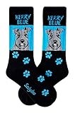 Sabyloo Kerry Blue Terrier Crew Socks Unisex