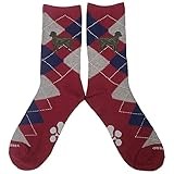 YourBreed Clothing Company Embroidered Flat Coated Retriever Argyle Socks.