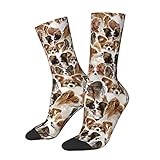 Funny Papillon Dog Print Socks for Men & Women, Fun Novelty Cute Crew Socks, Gift for Dog Lover/Mom/Owner