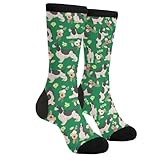 MOLIAN English cocker spaniel green Socks for Men Women Novelty Crew Socks Funny Crazy Stockings Gifts