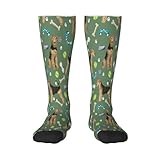 Cute Airedale Terrier Dogs Golf Toys Long Socks For Women Teen Girls Boys-Novelty Colorful Funny Dress Cute Crew Socks - Halloween Christmas Gifts Gifts Casual Color Contrast Stockings