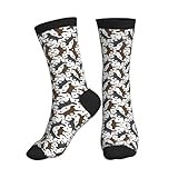 hgnblsip Trotting Flat Coated Retrievers Paw Print Novelty Women Men Middle Tube Sports Socks Breathable Warm And Cold-Proof Socks