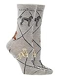 WHD Labradoodle Crew Socks for Women & Men | Gray, Medium | 1-Pack