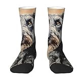 SUDZZLPY Cute Irish Wolfhound Dog Novelty Crew Socks Casual Sport Socks Funny Gift For Men And Women Running