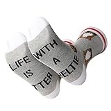 PXTIDY 2 Pairs Sheltie Dog Socks Sheltie Lover Gifts Shetland Sheepdog Gifts for Owner Socks