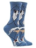 WHD Greyhound Socks for Women (Blue, Medium)