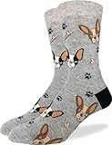Good Luck Sock Men's French Bulldog Dog Socks, Adult, Shoe Size 7-12