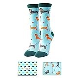HAPPYPOP Dachshund Wiener Gifts for Women - Novelty Dachshund Socks for Dog Lovers, Wiener Socks for Dog Women
