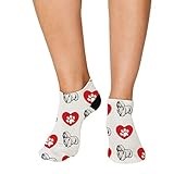 Style In Print No Show Socks Coton De Tulear Dog Heart Paws Polyester Ankle Socks Women & Men Crazy Fun Socks 1 Size