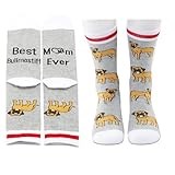 PXTIDY 2 Pairs Best Bullmastiff Mom Ever Socks Bullmastiff Dog Mom Gifts Pets Bull Mastiff Socks Gifts for Dog Lovers