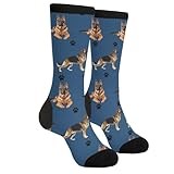 Tuaakeo German Shepherd Socks Funny Dogs Novelty Socks Casual Athletic Crazy Crew Socks For Women Men