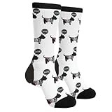 Jinjinkiang Scottish Terrier Scottie Dog Scotty Terrier Puppy Unisex Casual Funny Novelty Crew Socks Gifts For Men Women