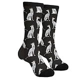 LUMANSITTER Cute Whippet Whippets Dog Novelty Fun Crew Socks Fashion Comfortable Men And Women Crazy Dress Socks