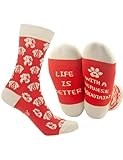 InnoBeta Bernese Mountain Dog Gifts for Women – Funny Crew Socks for Men & Women, One Size – “Life Is Better with a Bernese Mountain” – Christmas, Birthday, Stocking Stuffer Gift for Friends & Family