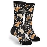 Unisex Fun Novelty Crazy Crew Socks Shiba Inu Dress Socks
