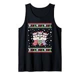 Ugly Xmas Sweater Finnish Spitz Dog In Christmas Socks Tank Top