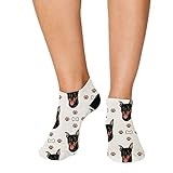No Show Socks Miniature Pinscher Dog Style B Polyester Ankle Socks Women & Men Crazy Fun Socks 1 Size