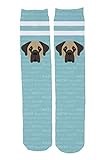 Mystic Sloth Dog Breed Design Novelty Knee High Socks (Mastiff)