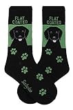Sabyloo Flat Coated Retriever Crew Socks Unisex