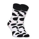 Euroscarves Casual-Themed Socks (US, Numeric, 8, 11, Regular, Regular, Cow/Dalmatian)