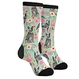 Sigouyinei Australia Australian Cattle Dog Shepherd Aussie Dog Blue Heeler Florals Casual Funny Funky Novelty Socks Gift For Men Women