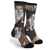 English Bulldogs Unisex Adult Fun Cool 3D Print Colorful Athletic Sport Novelty Crew Tube Socks