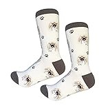 E&S Pets Pekingese Socks - Fun Unisex - Crazy Pet Lover - Novelty Socks - Cute Dog Pattern - Casual Crew - One Size Fits Most