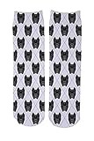 Mystic Sloth Dog Breed Design Argyle Pattern Crew Socks (Cane Corso)