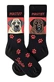 Sabyloo Mastiff Crew Socks Unisex Red