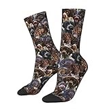 German Wirehaired Pointer Socks for Women Men, Unisex Dog Print Crew Socks, Gift for Dog Lover / Pet Mom / Owner