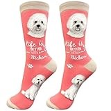 E&S Pets Pet Lover Socks, Life is Better with a Bichon Frise